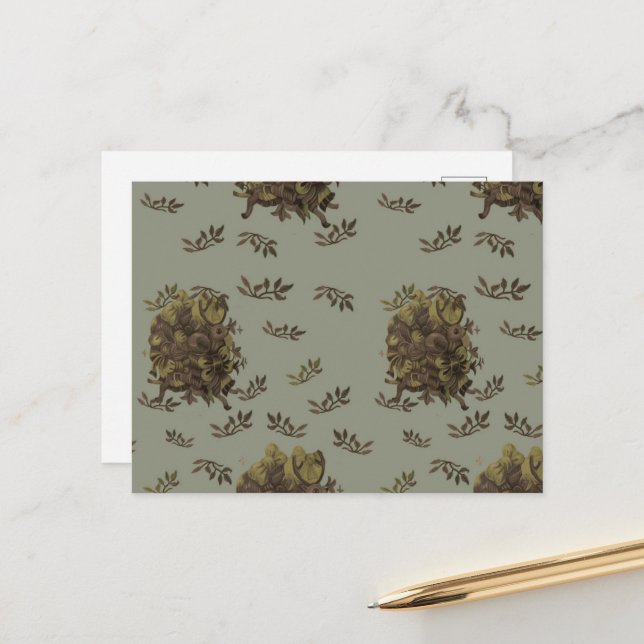 Cartão Postal Postcard Ciervo con moños (Frente/Verso In Situ)