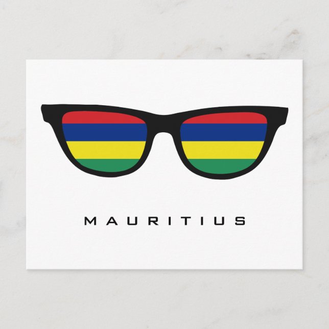 Cartão Postal Postcard com texto personalizado e cor Mauritius S (Frente)