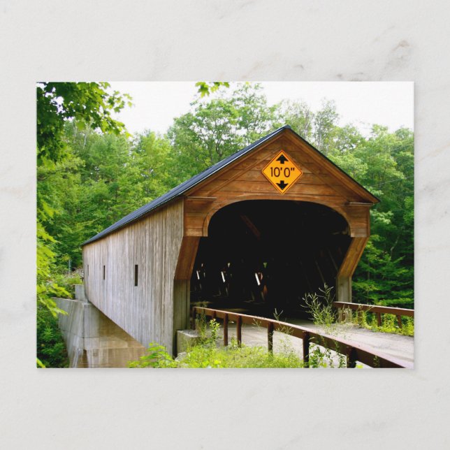 Cartão Postal Postcard Covered Bridge New Hampshire (Frente)