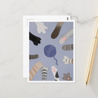 Cartão Postal Postcard - Cute Paws