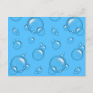 Cartão Postal PostCard de fundo de bolhas!