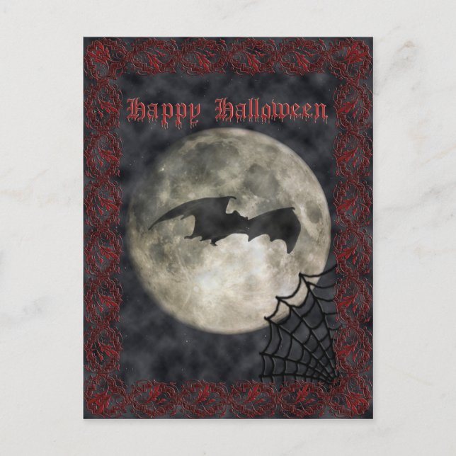 Cartão Postal PostCard de Halloween feliz (Frente)
