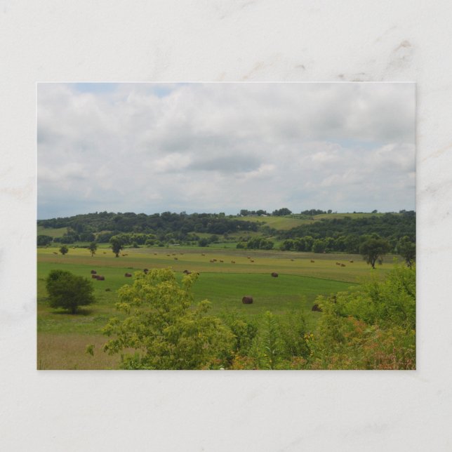 Cartão Postal Postcard de Paisagem de Iowa (Frente)