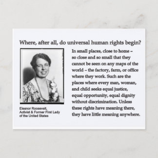 Cartão Postal Postcard-Eleanor Roosevelt Human Rights