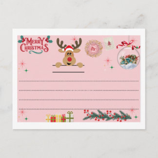 Cartão Postal Postcard for Merry Christmas