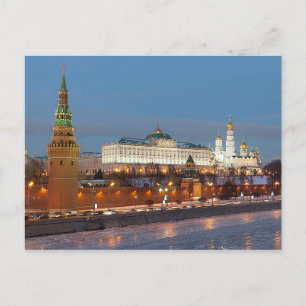 Cartão Postal Postcard Kremlin, Moscow Russia