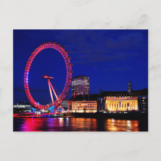 Cartão Postal Postcard London Eye, Londres Reino Unido