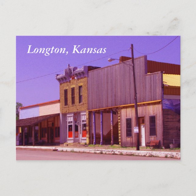 Cartão Postal Postcard:  Longton, Kansas (Frente)