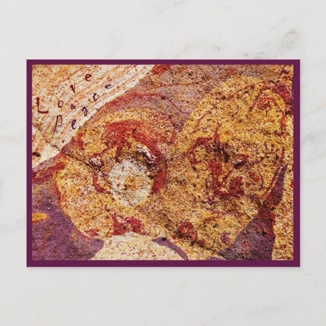 Cartão Postal Postcard Love and Peace "Earth-Design" (Frente)