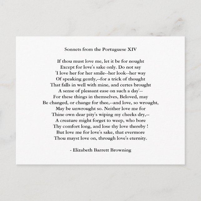 Cartão Postal Postcard-Love Art-Love Poem 13 (Frente)