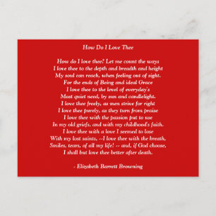 Cartão Postal Postcard-Love Art-Love Poem 14