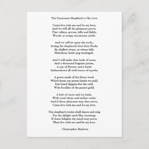 Cartão Postal Postcard-Love Art-Love Poem 9