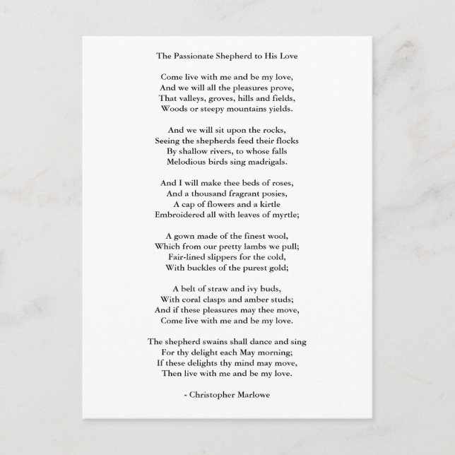 Cartão Postal Postcard-Love Art-Love Poem 9 (Frente)