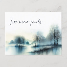 Cartão Postal Postcard "Love never fails"