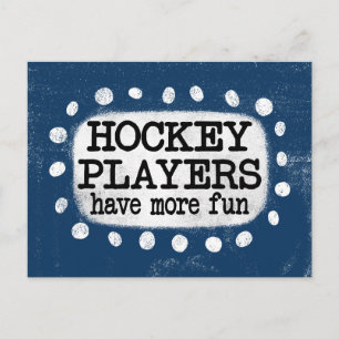 Cartão Postal Postcard Mais Divertido Para Jogadores De Hóquei