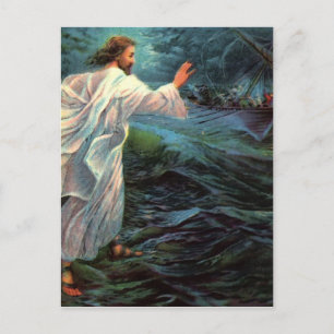 Cartão Postal Postcard: Matthew 14:29-30