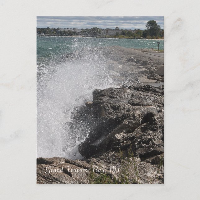 Cartão Postal Postcard of Grand Traverse Bay, MI (Frente)