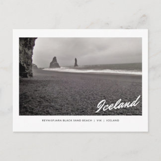 Cartão Postal Postcard of Reynisfjara Black Sand Beach, Iceland