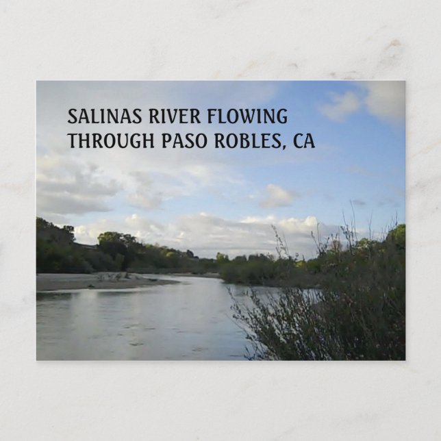 Cartão Postal POSTCARD: Rio Salinas Voando em Paso Robles (Frente)