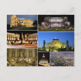 Cartão Postal Postcard Roma Monumentos, Italy