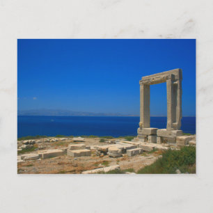 Cartão Postal Postcard Ruins do Templo de Apolo em Naxos