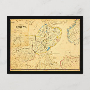 Cartão Postal Postcard-Vintage Boston Maps-10
