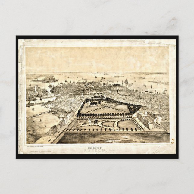 Cartão Postal Postcard-Vintage Boston Maps-27 (Frente)