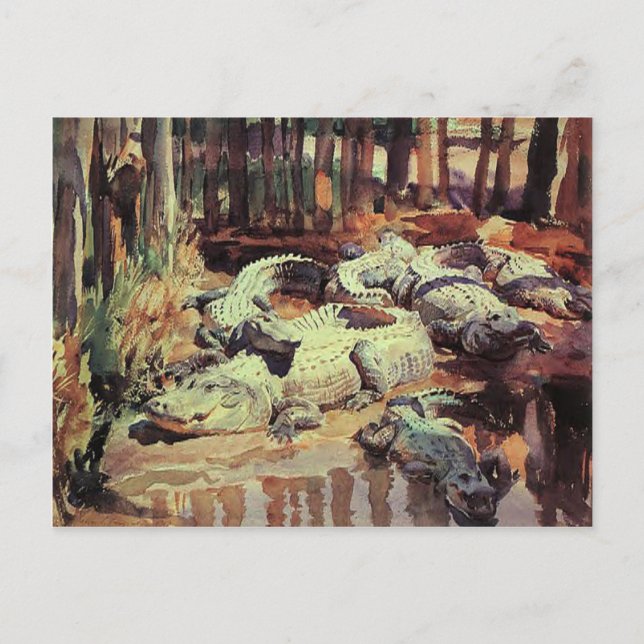 Cartão Postal Postcard With John Singer Sargent Painting (Frente)