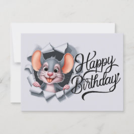 Cartão Postal Postcards Happy Birthday Souris 03