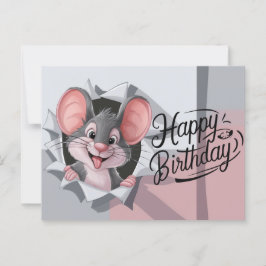 Cartão Postal Postcards Happy Birthday Souris 04