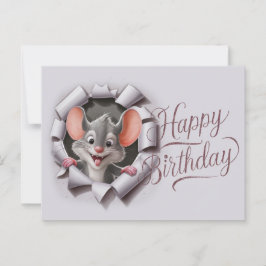 Cartão Postal Postcards Happy Birthday Souris 05