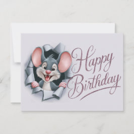 Cartão Postal Postcards Happy Birthday Souris 06