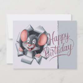 Cartão Postal Postcards Happy Birthday Souris 09