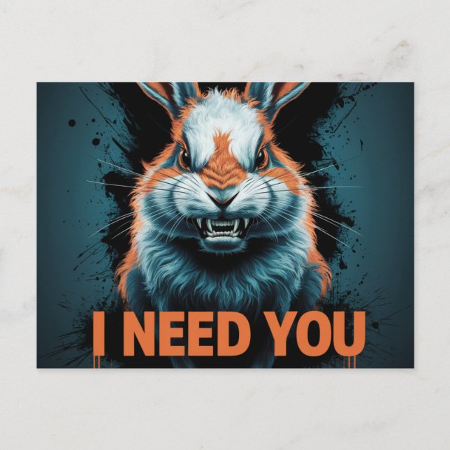 Cartão Postal Postcards I Need You (Frente)