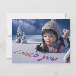 Cartão Postal Postcards I Need You 05
