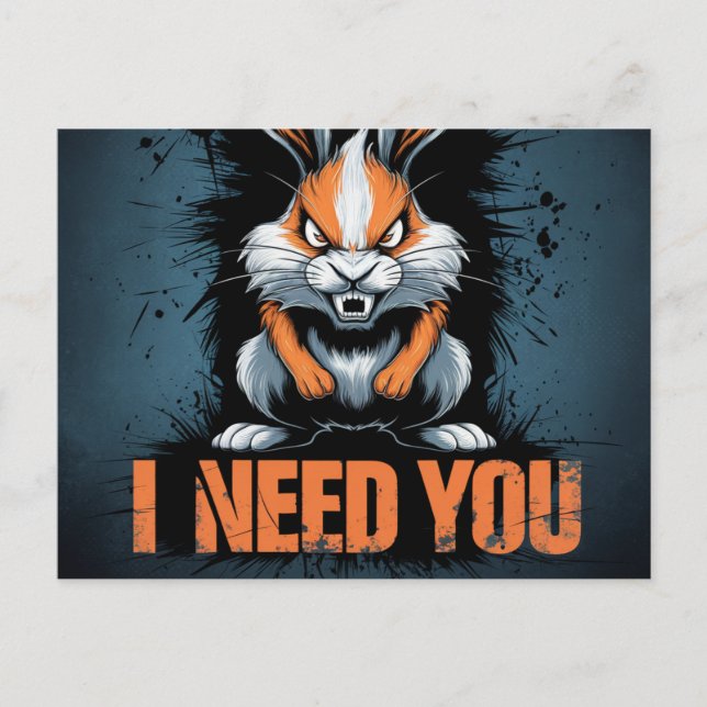 Cartão Postal Postcards I Need You 06 (Frente)
