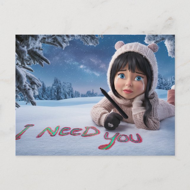 Cartão Postal Postcards I Need You 07 (Frente)