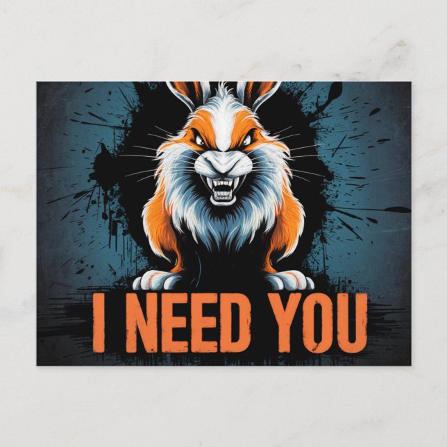 Cartão Postal Postcards I Need You 11 (Frente)