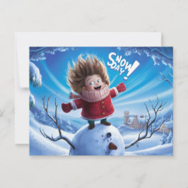 Cartão Postal Postcards Snow Day 04