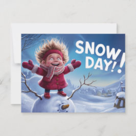 Cartão Postal Postcards Snow Day 05