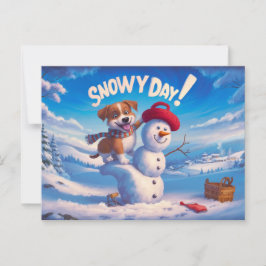 Cartão Postal Postcards Snow Day 09