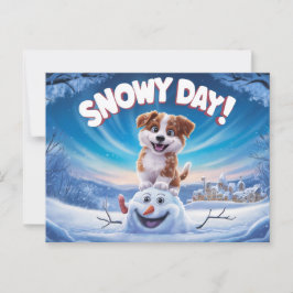 Cartão Postal Postcards Snow Day 11