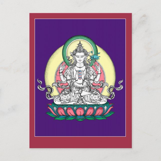Cartão Postal POSTCARTÃO Chenrezig / Avalokiteshvara (Frente)