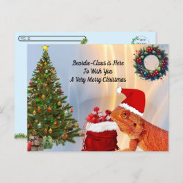 Cartão Postal Postcross - Beardie-Claus - Dragão Carborado