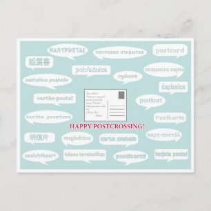 Cartão postal "Postcross Speechbubbles"