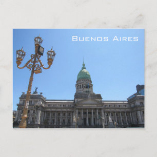 Cartão Postal poste de iluminação do congreso de buenos aires