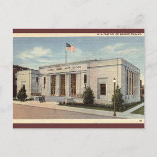 Cartão Postal Poste o Office Hagerstown MD Vintage