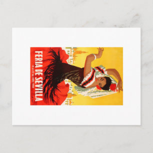 Cartão Postal Poster 1959 justo de Sevilha abril da espanha
