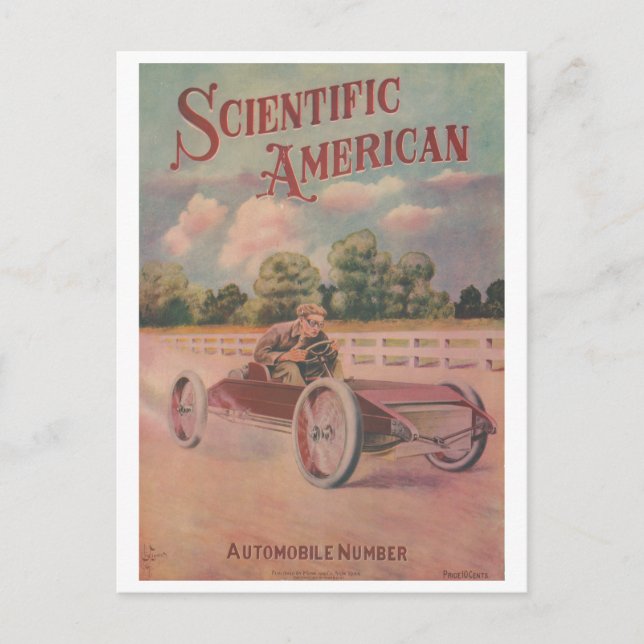 Cartão Postal Poster científico americano (Frente)