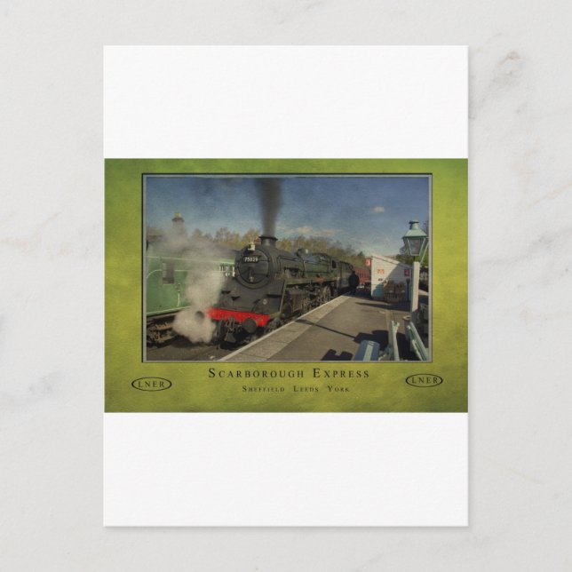 Cartão Postal Poster da ferrovia antiga (Frente)